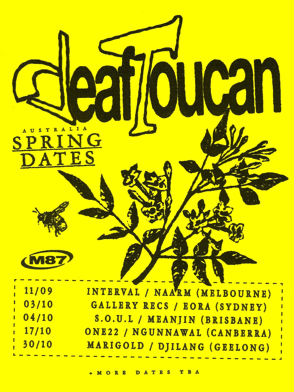 Deaf Toucan  tour poster