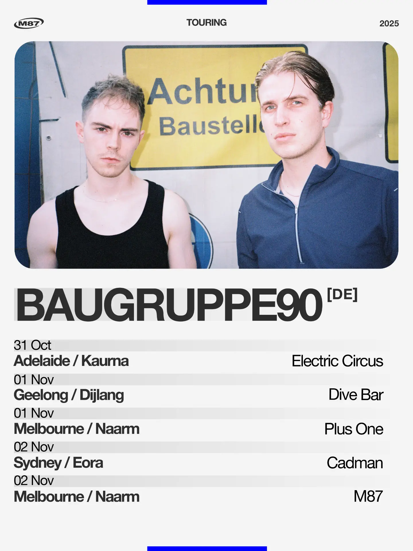 BAUGRUPPE90 [DE] tour poster