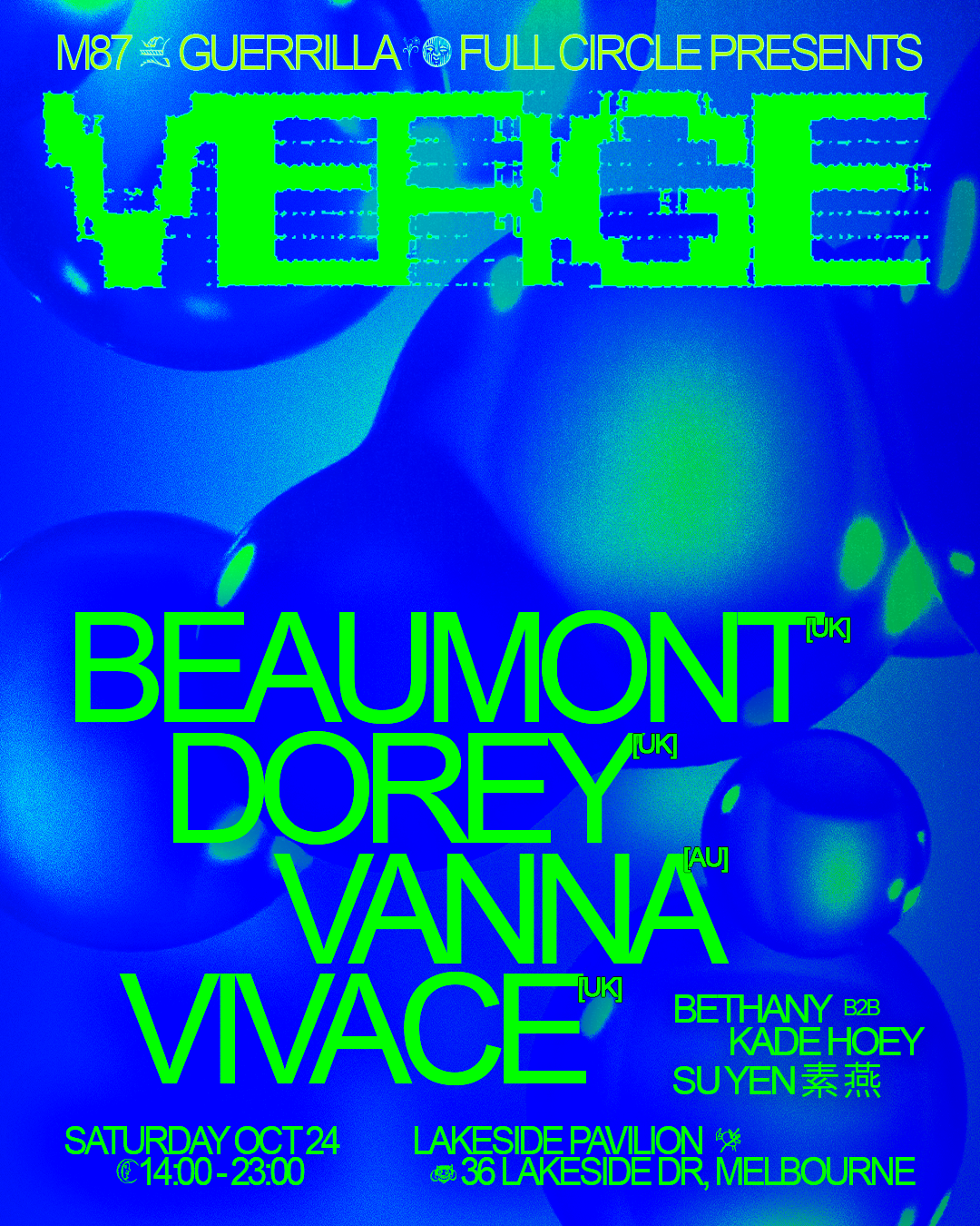 M87, Guerrilla & Full Circle pres VERGE: BEAUMONT, DOREY, VANNA, VIVACE poster