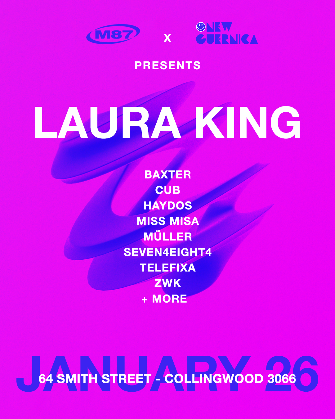 M87 x New Guernica Pres. Laura King + More [SOLD OUT] poster
