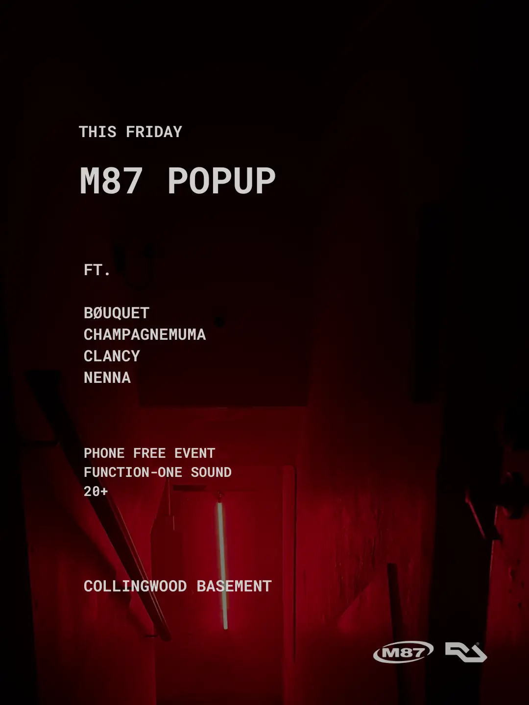 M87 Offline - Collingwood Basement Popup poster