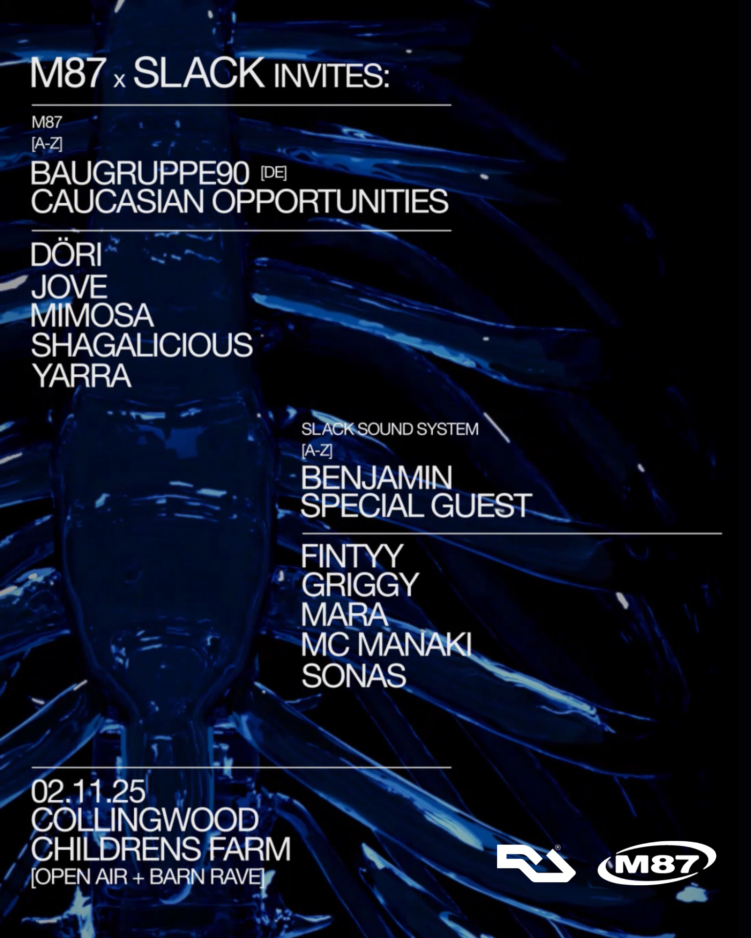 M87 x Slack: The Farm [Barn + Open Air Paddock] poster