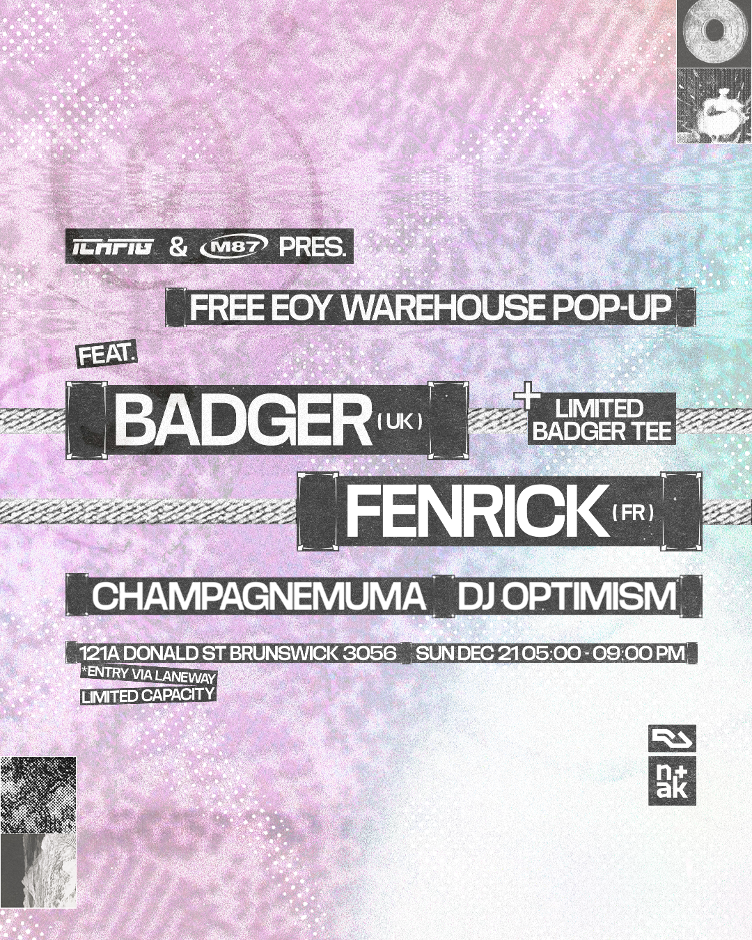 ICHPIG x M87 pres. BADGER poster